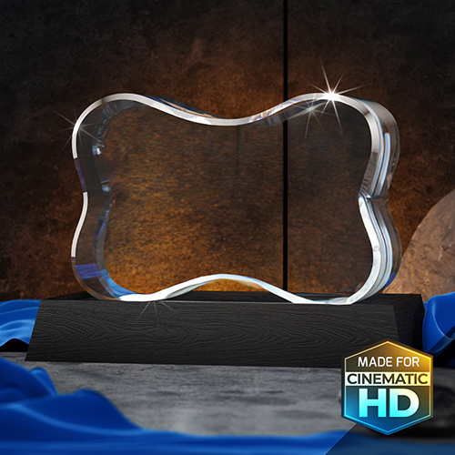 Large Dog Bone Crystal 150x100