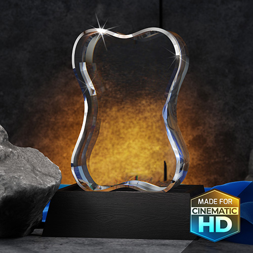 Large Dog Bone Crystal 150x100